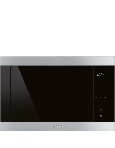 Smeg FMI325X forno a microonde Da incasso Microonde con grill 25 L 900 W Nero, Stainless steel