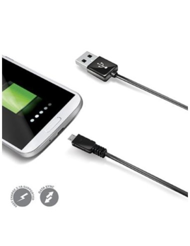 CELLY USBMICROB CAVO USB/MICROUSB 1M 2.4A NERO