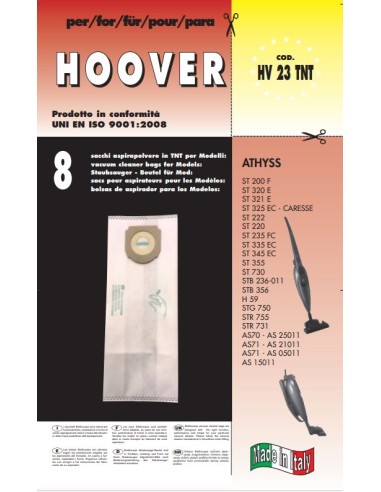 ELETTROCASA HV23TNT CONF. 8 SACCHI PER HOOVER