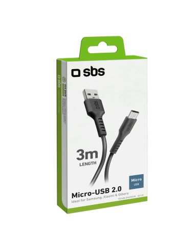 SBS TECABLEMICRO3K CAVO DATI USB 2.0 A MICRO USB