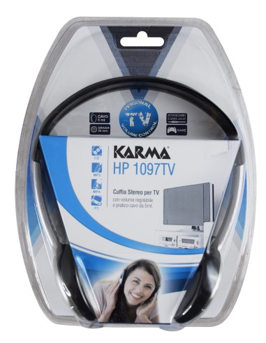 KARMA HP 1097TV CUFFIA TV CAVO 5M DRIVER 30MM