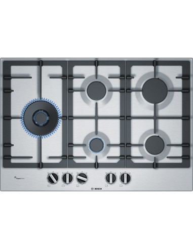 BOSCH PCS7A5B90 PIANO COTT. 5F INOX 75CM WOK LATERALE FLAME SELECT