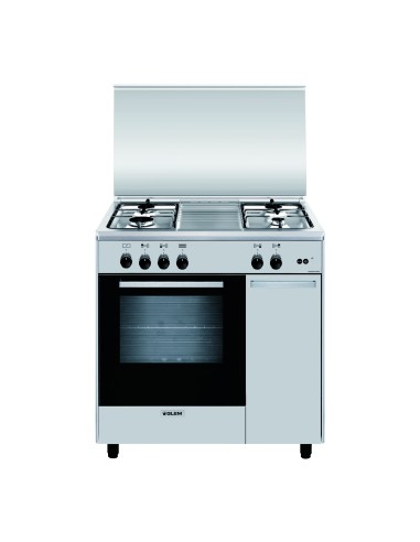 GLEMGAS AS854GI CUCINA 80X50 INOX 4F. F.GAS STIPETTO CLASSE A