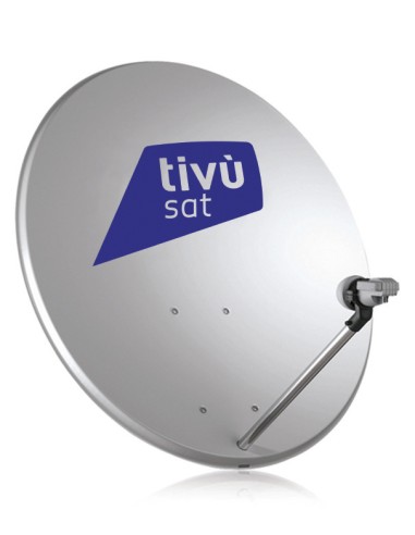 TELESYSTEM 12015018 PARABOLA TE80  FERRO BIANCA LOGO TVSAT GR+LNB