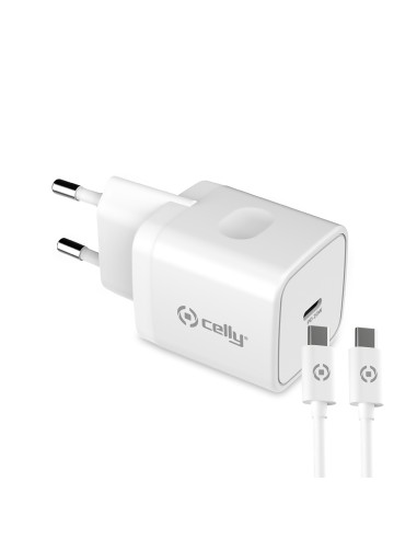 CELLY TC1C20WLIGHTWH ALIM.RETE 20W USB-C CAVO LIGHTNING BIANCO