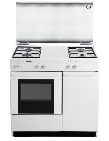 DE_LONGHI HGW80GBN CUCINA 86X50 PB BIANCA 4F. F.GAS COP. CRISTALLO