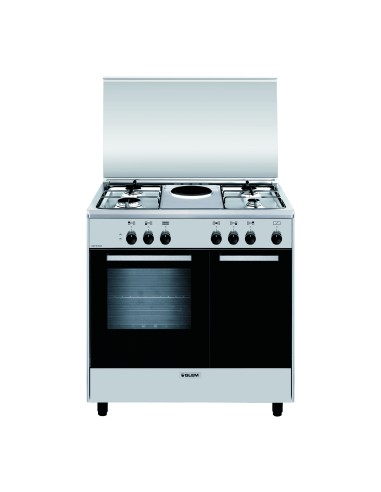 GLEMGAS AR856EI CUCINA 80X50 INOX PB 4F.GAS + 1EL. F.EL. CL.A