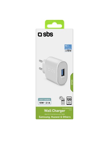 SBS TETR1USB2AWFAST CARICAB.VIAGGIOUSB 2100MAH BIANCO