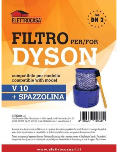 ELETTROCASA DN2 FILTRO PER DYSON   V10 + SPAZZOLINA