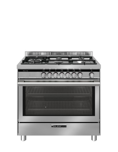 GLEM_GAS ST96TMI CUCINA 90X60 A+ 4F.GAS+1TC INOX FORNO GIG. EL. 12F.