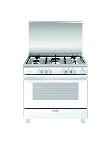 GLEMGAS UN965VX CUCINA 90X60 BIANCA F.GIG. GAS VENTILATO CLASSE A 1TC