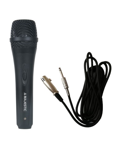 MAJESTIC MIC-620 MICROFONO FILO 2,9M CONNETTORE XLR DA 6,3MM