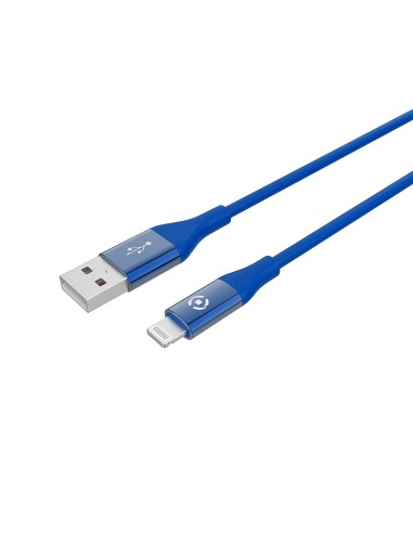 CELLY USBLIGHTCOLORBL CAVO USB/LIGHTNING 1M 2.4A SOFT BLU