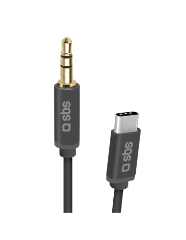 SBS TECABLE35TYCK CAVO JACK 3,5/USB-C M/M 1M NERO