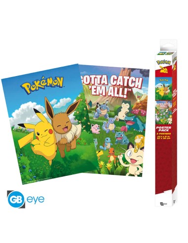 BIGBEN POKEMON SET 2 CHIBI POSTERS AMBIENTE