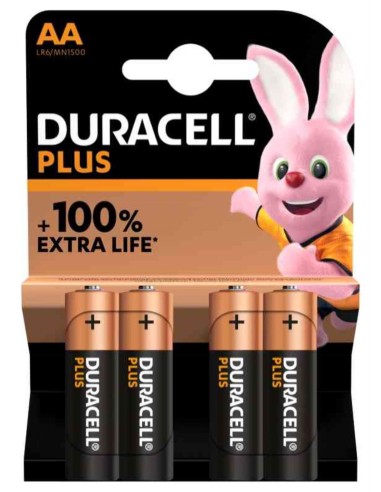 DURACELL PLUS 100 AA X4 STILO PILE