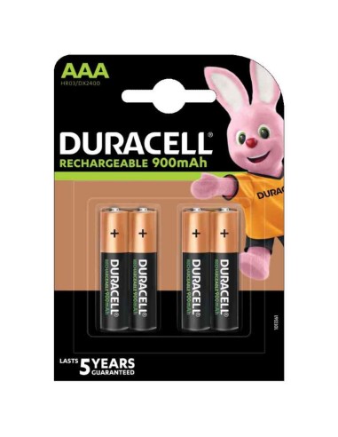 DURACELL RECHARGE AAA X4 800MAH MINISTILO PILE RICARICABILI