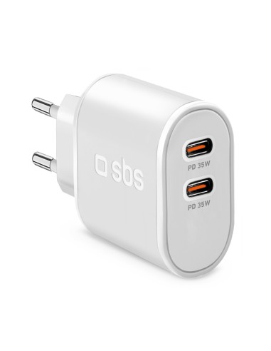 SBS TETR2CPD35W CARICAB.RETE 35W 2 PORTE USB-C BIANCO