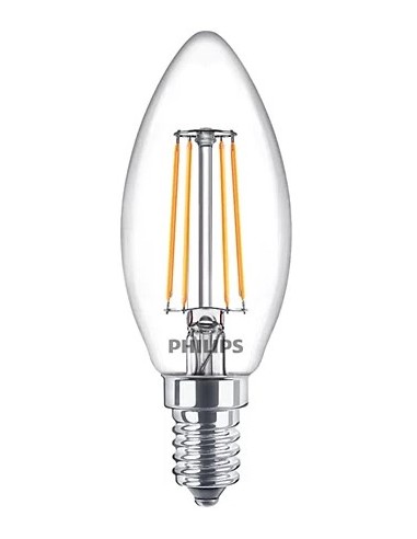 PHILIPS 763077 LED E14 4,3W/40W 2700K 470LM CANDELA FILAMENTO