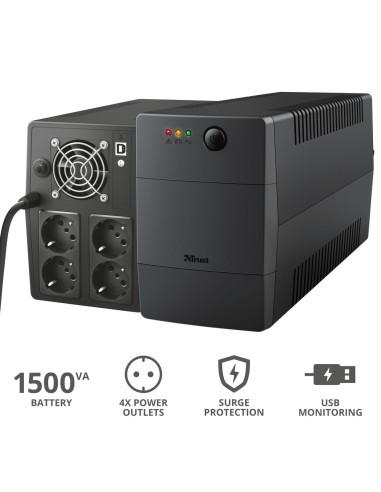 TRUST 23505 UPS 1500VA PAXXON CON 4 PRESE SCHUKO