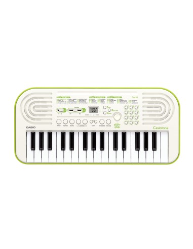 CASIO SA50 TASTIERA 32 TASTI MINI  BIANCA BORDO LIME