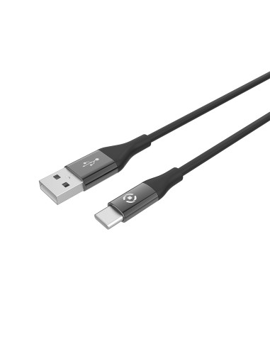 CELLY USBTYPECCOLORBK CAVO USB/TYPE-C 1M 3A SOFT NERO