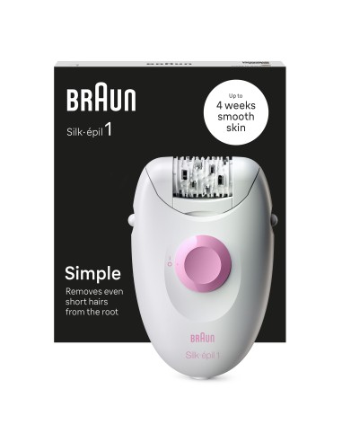 BRAUN SE1000 EPILATORE SILK-EPIL RETE BIANCO/ROSA