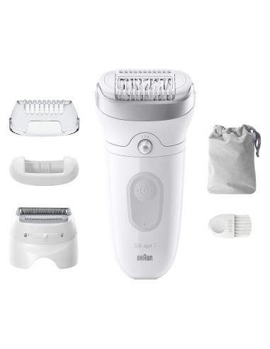 BRAUN SE7041 EPILATORE SILK-EPIL RETE BIANCO/ARGENTO