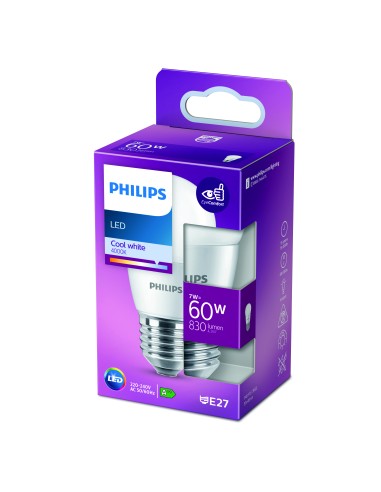 PHILIPS 771911 LED E27 7W/60W 4000K 830LM SFERA SMERIGLIATA