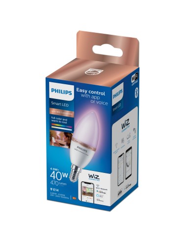 PHILIPS 372405 COLOR 4,9W/40W E14 OLIVA SMERIGLIATA LAMPADINA CONNESSA