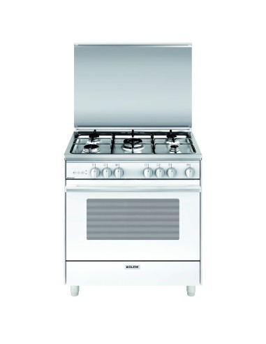 GLEM GAS U865VX CUCINA 80X60 BIANCA 4F+1TC F.GIG.GAS VENTILATO CL.A