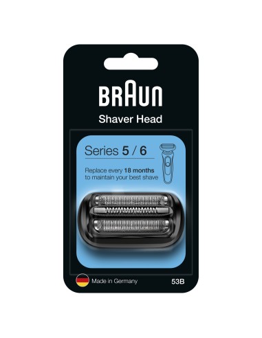 BRAUN 53B TESTINA RICAMBIO RASOIO  (SERIE 50/60) (1PEZZO)