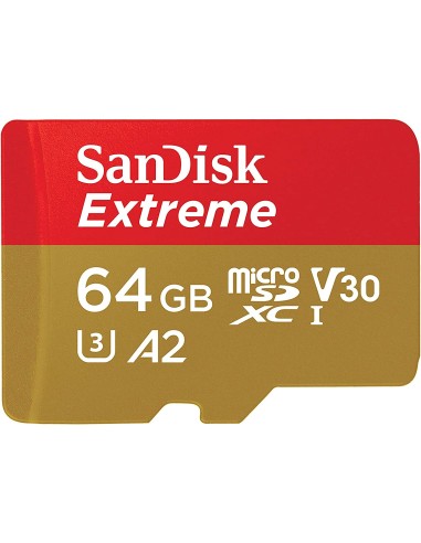 SANDISK MICROSD EXTREME 64GB XC ACTION CAM L.170MB/S S.80MB/S + AD.SD