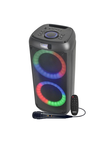 KARMA TALATUU DIFFUSORE AMPLIFICATO 200W 2 WOOFER 6,5" LED RING MIC.