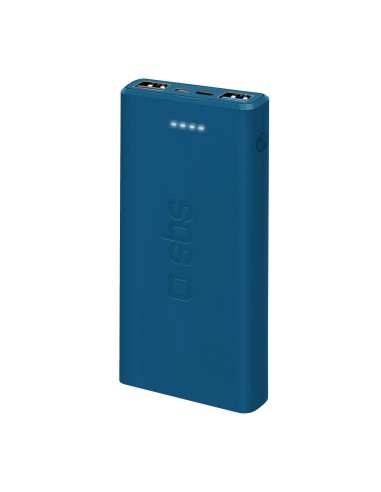 SBS TTBB10000FASTA POWERBANK 10000MAH USB 2,1 A AZZURRO