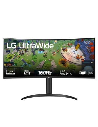 LG 34WP65CP MONITOR 34" CURVED 21:9/1MS/160HZ/3440X1440/14 WATT