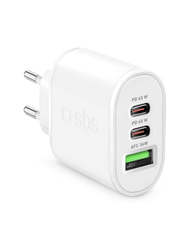 SBS TETRUSB2CGAN65W ALIM.RETE 64W 2 USB-C + 1 USB