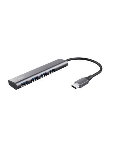 TRUST 24948 HALYX USB-C 4PORT USB-A 3.2 HUB ALLUMINIO