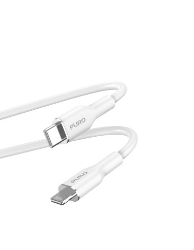 PURO PUCAPLTUSBCICONWHI CAVO SOFT USB-C/LIGHTNING 1.5M BIANCO