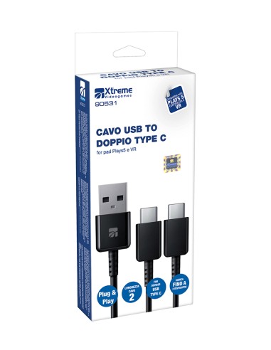 XTREME PS5 CAVO USB-DOPPIO TYPE-C  2 MT COMPATIBILE ANCHE CON VR