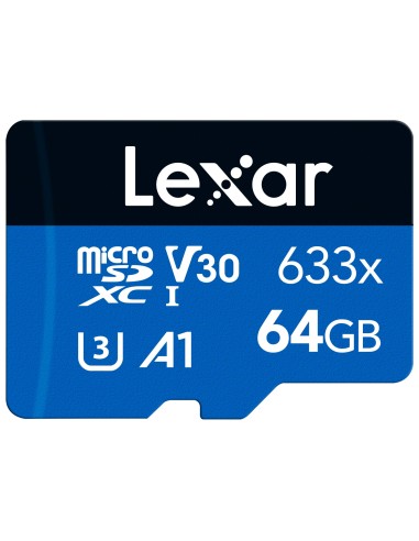 LEXAR MICROSD 64GB 633X MOBILE LETTURA 100MB/S - SCRITTURA 45MB/S