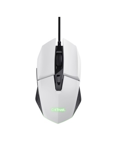 TRUST 25066 GXT 109W FELOX BIANCO ILLUMINATO 6400DPI GAMING MOUSE