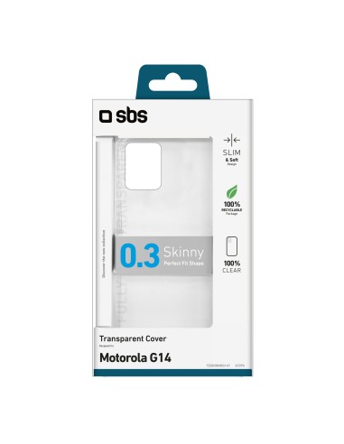 SBS TESKINMOG14T COVER SKINNY PER  MOTOROLA G14 TRASPARENTE