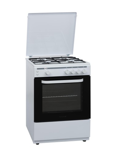 TECHLIFE TFCG60WFGG CUCINA 60X60 4FFORNO A GAS CON GRILL BIANCA