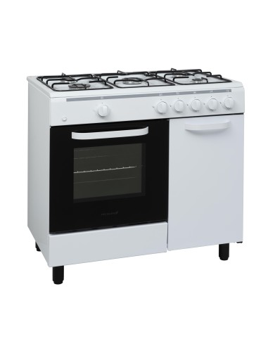 TECHLIFE TFCG90WFGG CUCINA 90X60 5FFORNO A GAS CON GRILL P.B. BIANCA