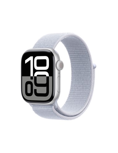 APPLE WATCH SERIES 10 GPS 42MM SILVER ALUM. BLUE CLOUD SPORT LOOP