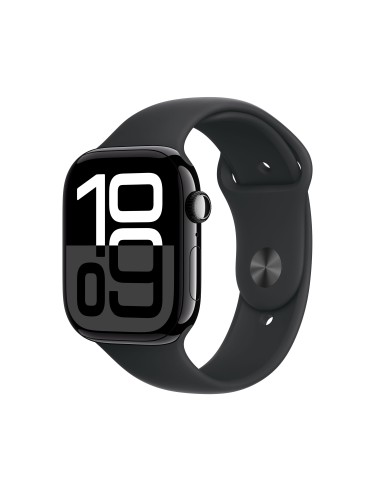 APPLE WATCH SERIES 10 GPS 46MM JET BLACK ALUM. BLACK SPORT BAND M/L