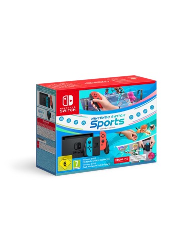 NINTENDO CONSOLE SWITCH 1.1 COLOR +SWITCH SPORTS + 12 MESI ONLINE