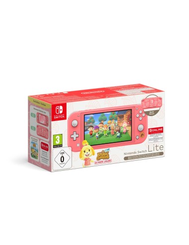 NINTENDO CONSOLE SWITCH LITE ANIMALCROSSING:NEW HORIZONS ISAB+12 MESI