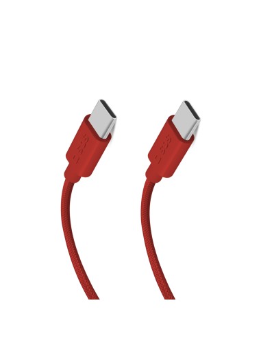 SBS TECABLETISSUETCCR CAVO IN TESSUTO USB-C/USB-C 1,5M ROSSO